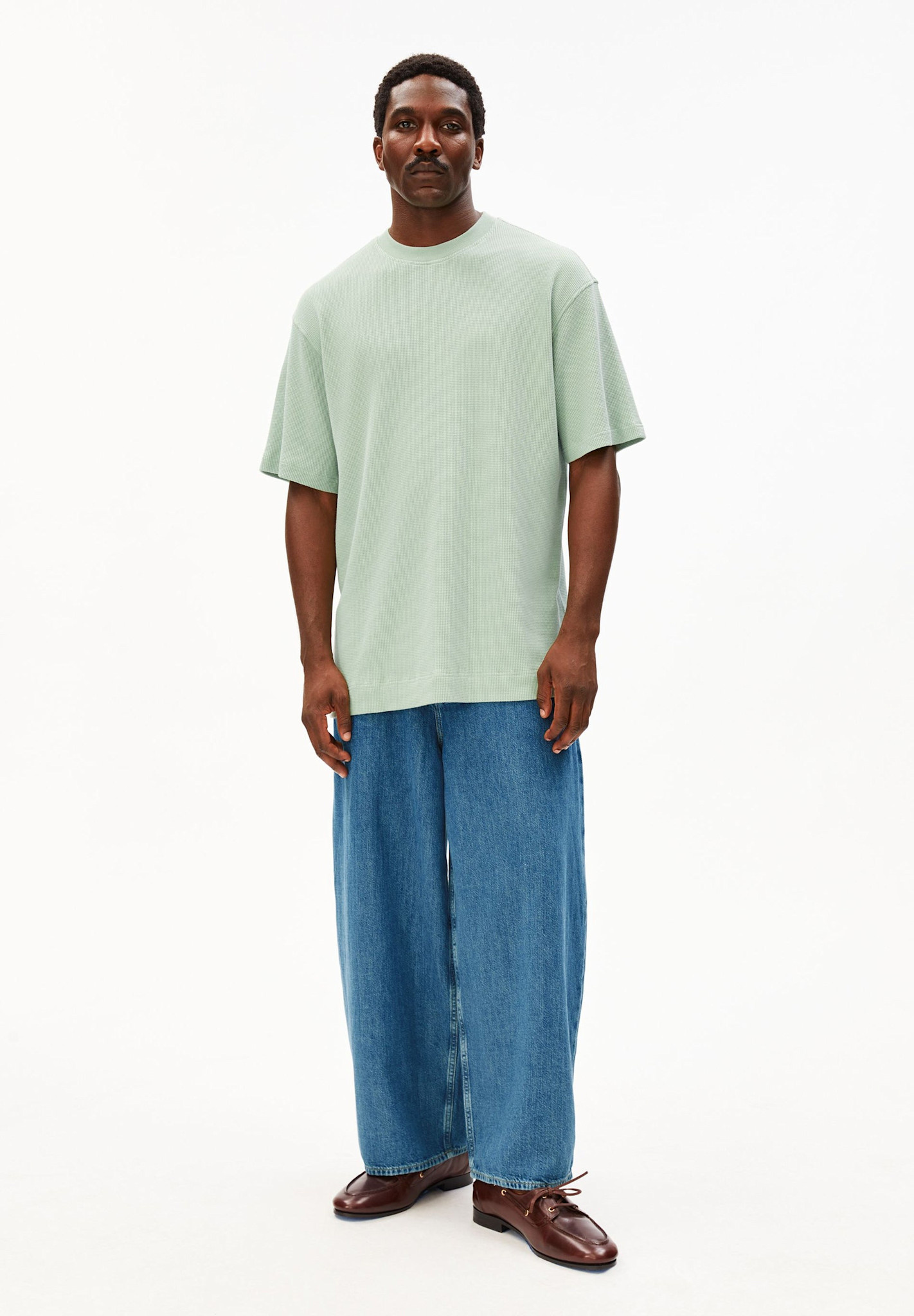 Armedangels Armedangels, Maarkos Waffle T-Shirt, foam, M