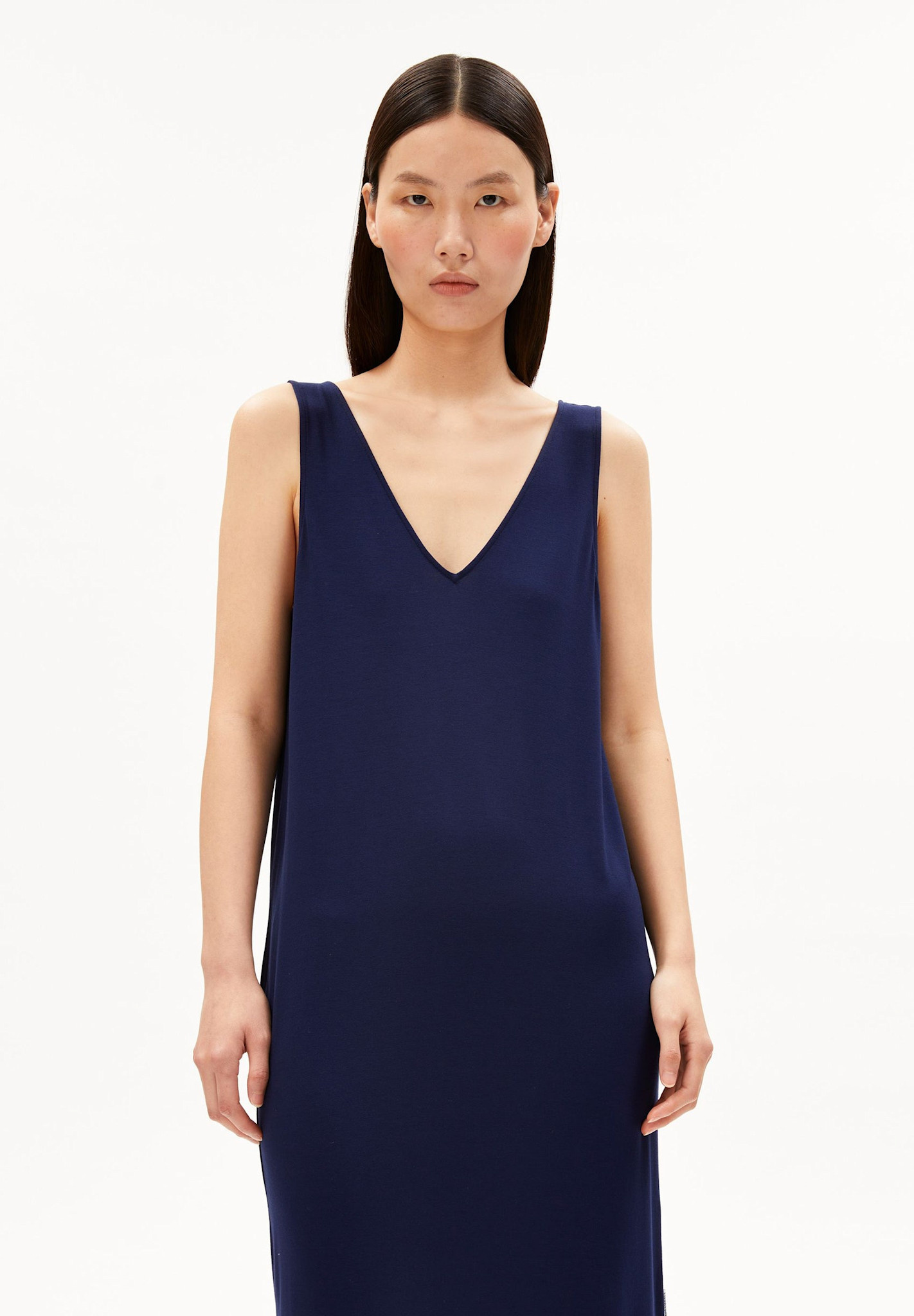 Armedangels Armedangels, Sleeveless Jersey Midi Dress, tinted navy, XS