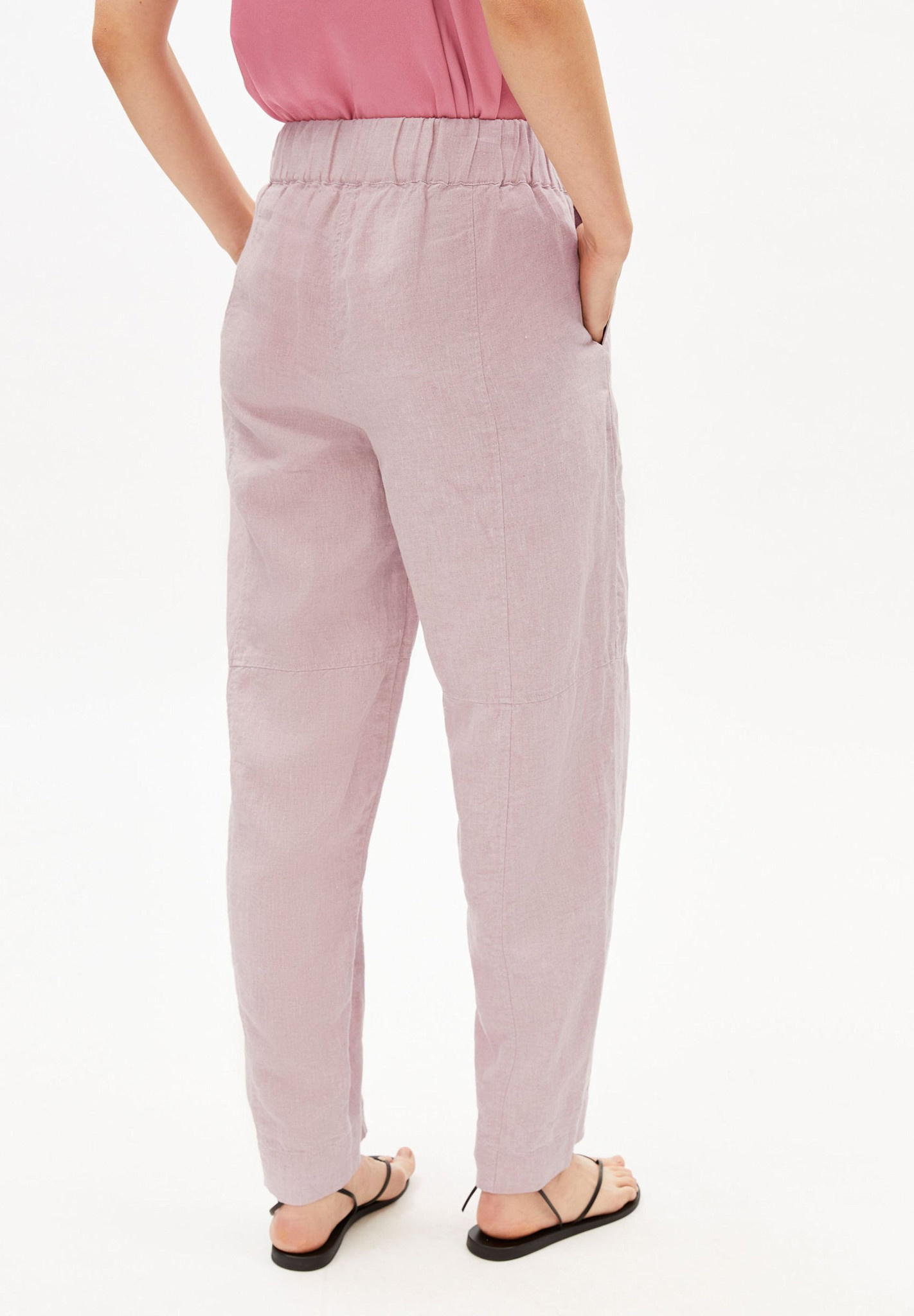 Armedangels Armedangels, Pure Linen  Pull On Barrel Pant, pink mist, L
