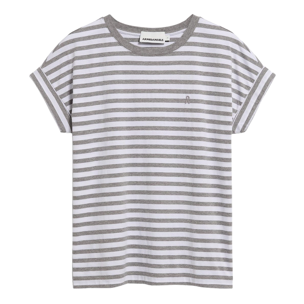 Armedangels Armedangels, Idaara Stripes, white-silver melange, S