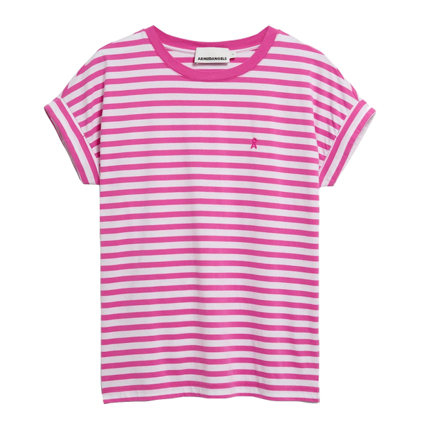 Armedangels Armedangels, Idaara Stripes, white-very berry, L