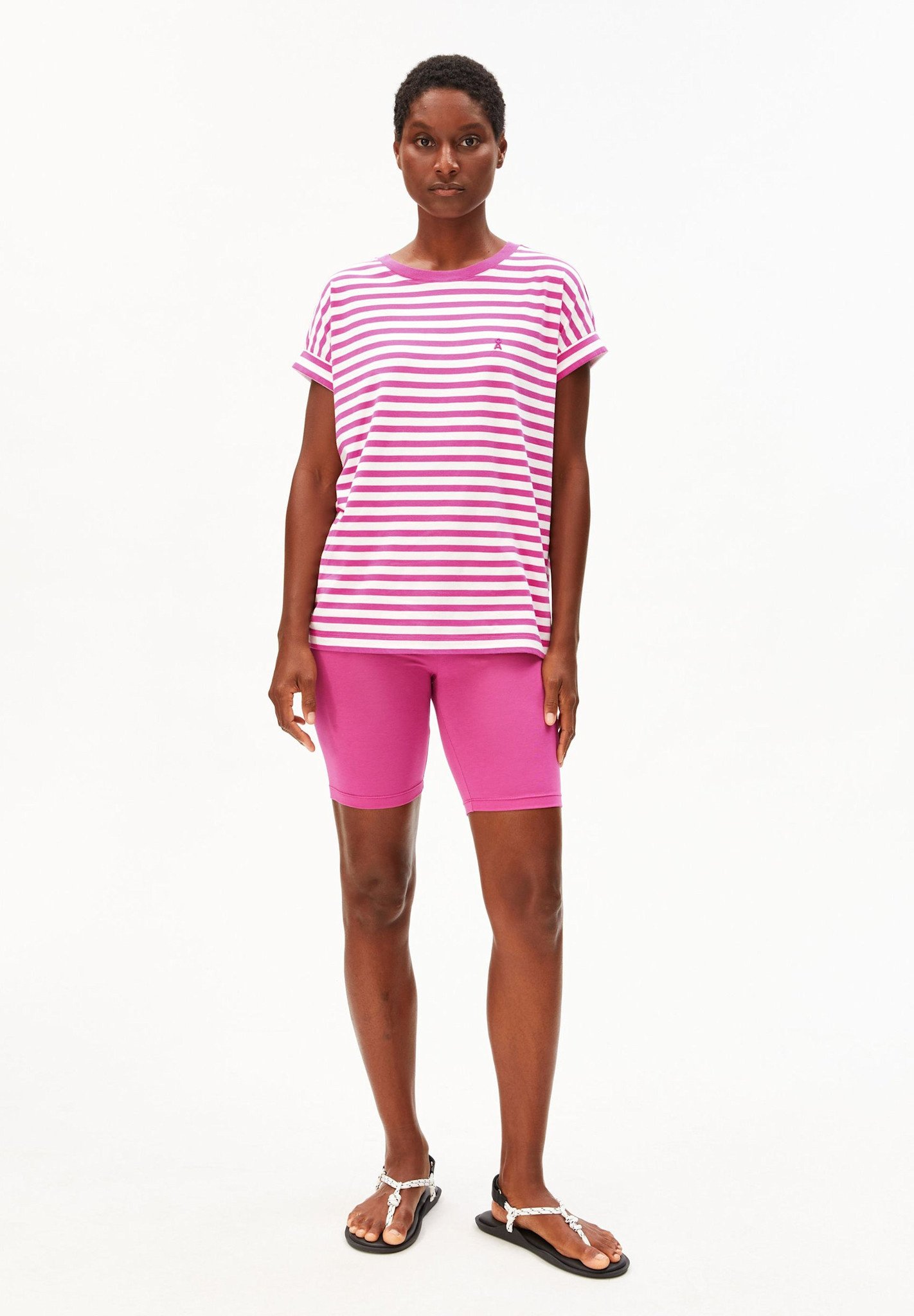 Armedangels Armedangels, Idaara Stripes, white-very berry, L