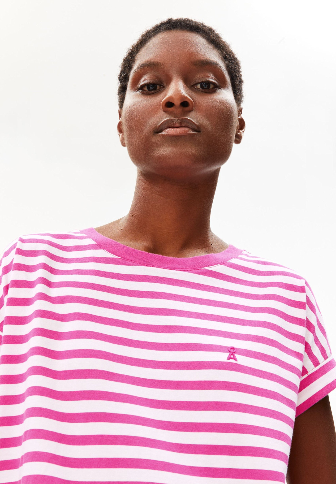 Armedangels Armedangels, Idaara Stripes, white-very berry, S