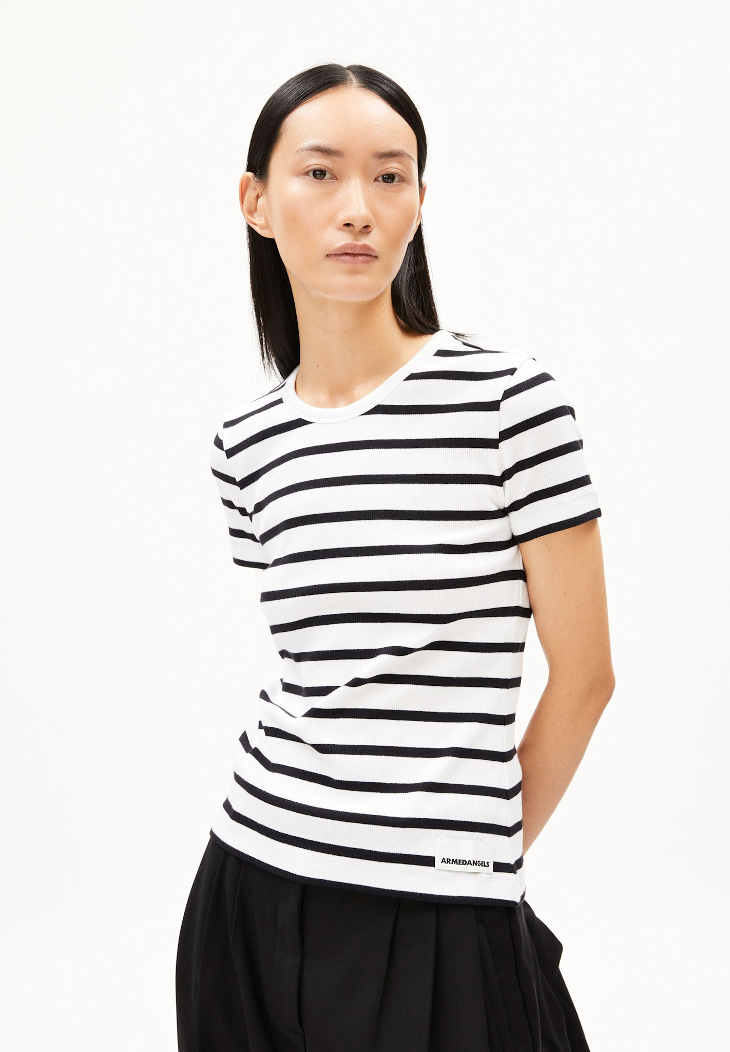 Armedangels Armedangels, Kardaa Stripes, white-black, M