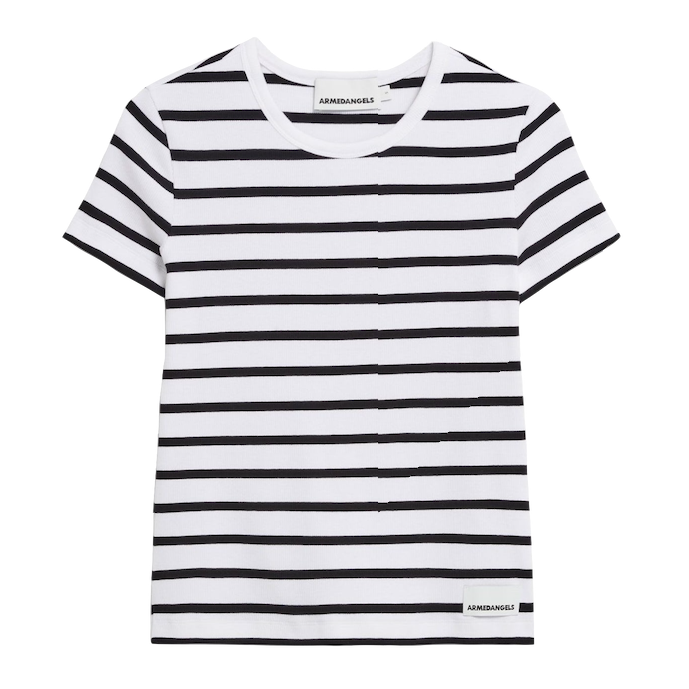 Armedangels Armedangels, Kardaa Stripes, white-black, S