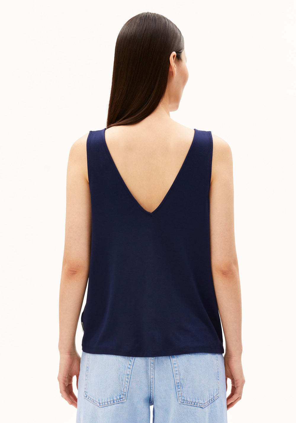 Armedangels Armedangels, V-Neck Jersey Top, tinted navy, M