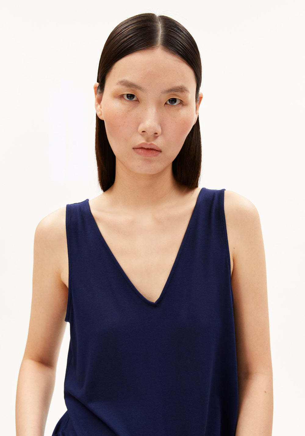 Armedangels Armedangels, V-Neck Jersey Top, tinted navy, S