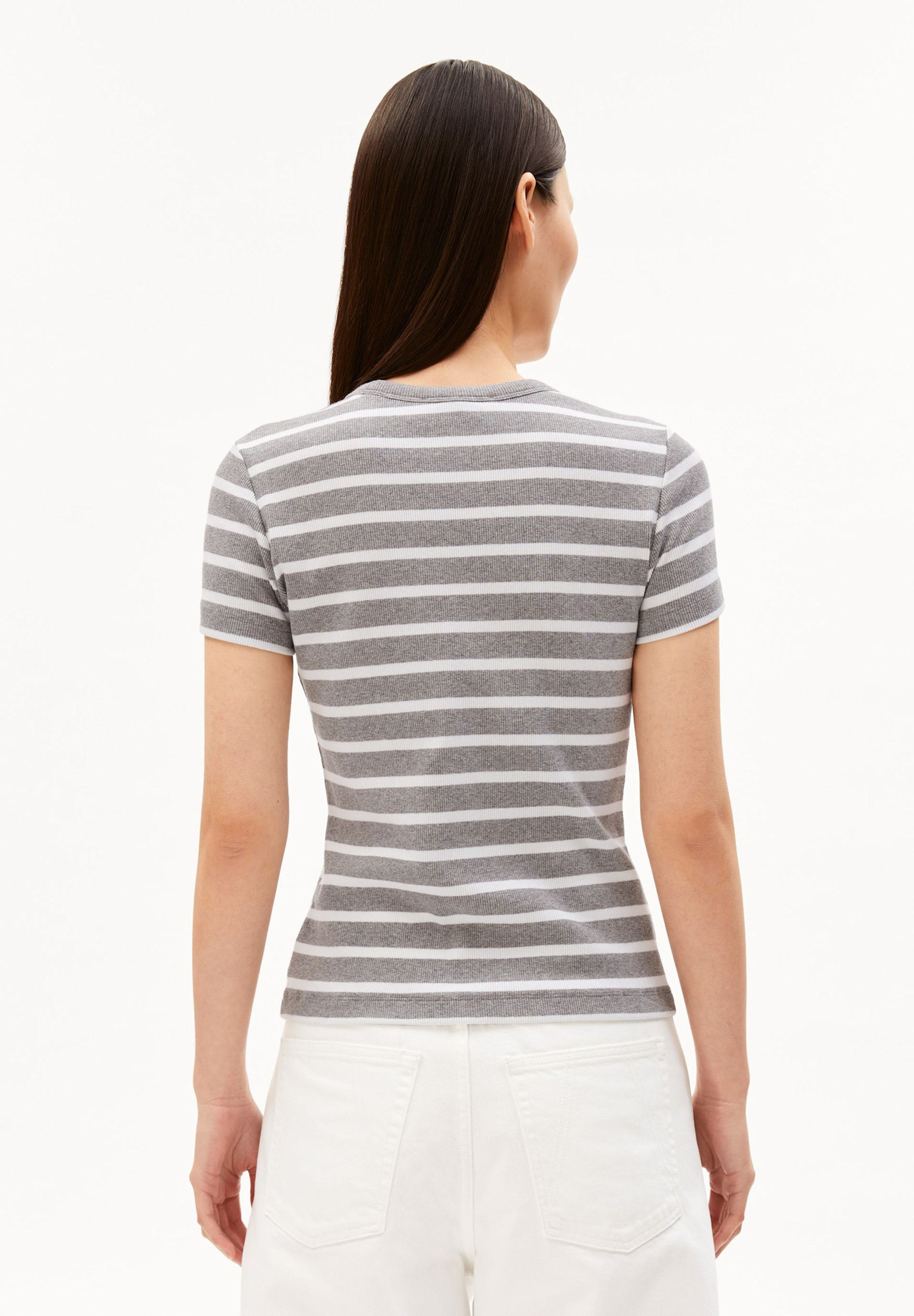Armedangels Armedangels, Kardaa Stripe, silver melange-white, M