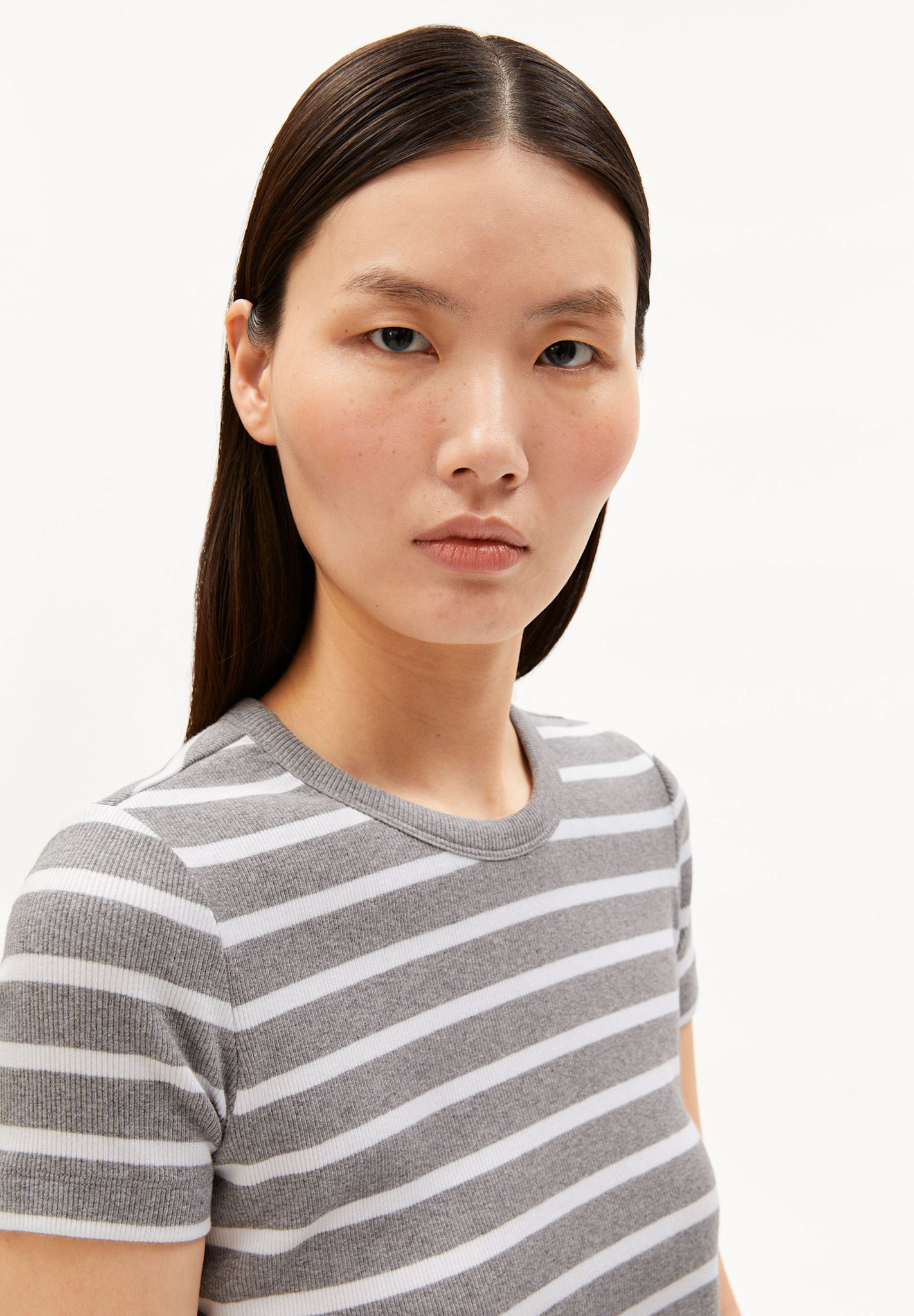 Armedangels Armedangels, Kardaa Stripe, silver melange-white, S