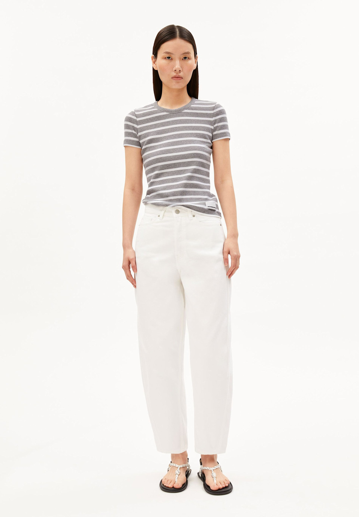 Armedangels Armedangels, Kardaa Stripe, silver melange-white, S