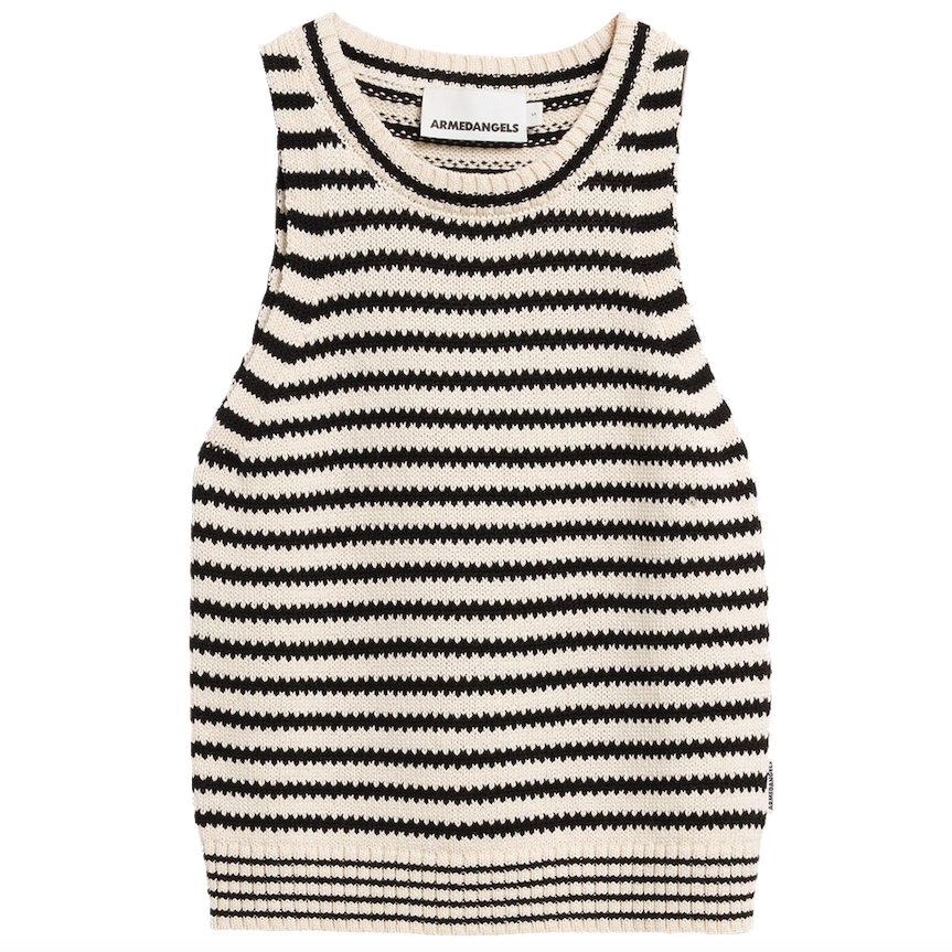 Armedangels Armedangels, Stripe Knit Top, undyed black, M