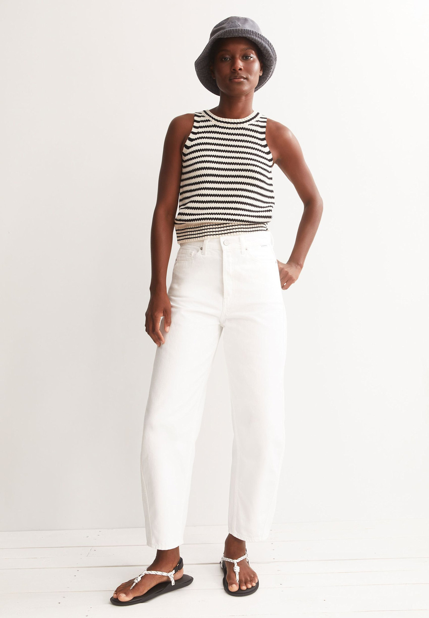 Armedangels Armedangels, Stripe Knit Top, undyed black, S