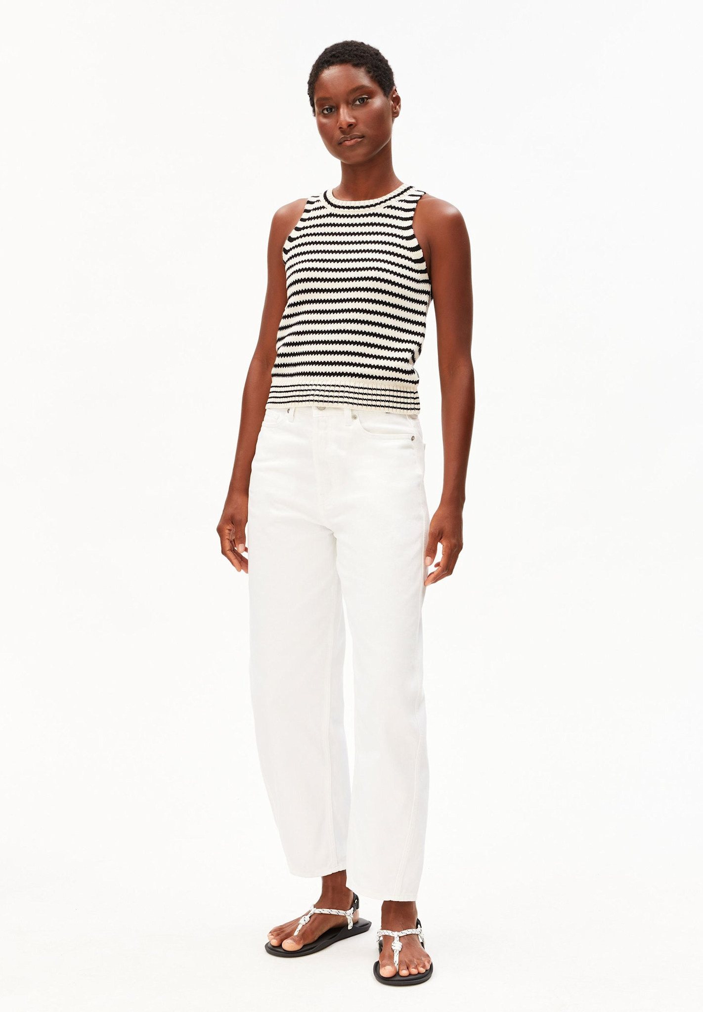 Armedangels Armedangels, Stripe Knit Top, undyed black, XS