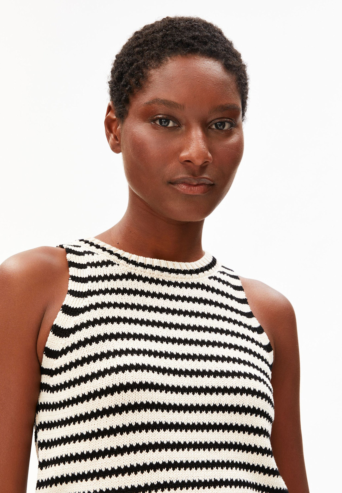 Armedangels Armedangels, Stripe Knit Top, undyed black, XS