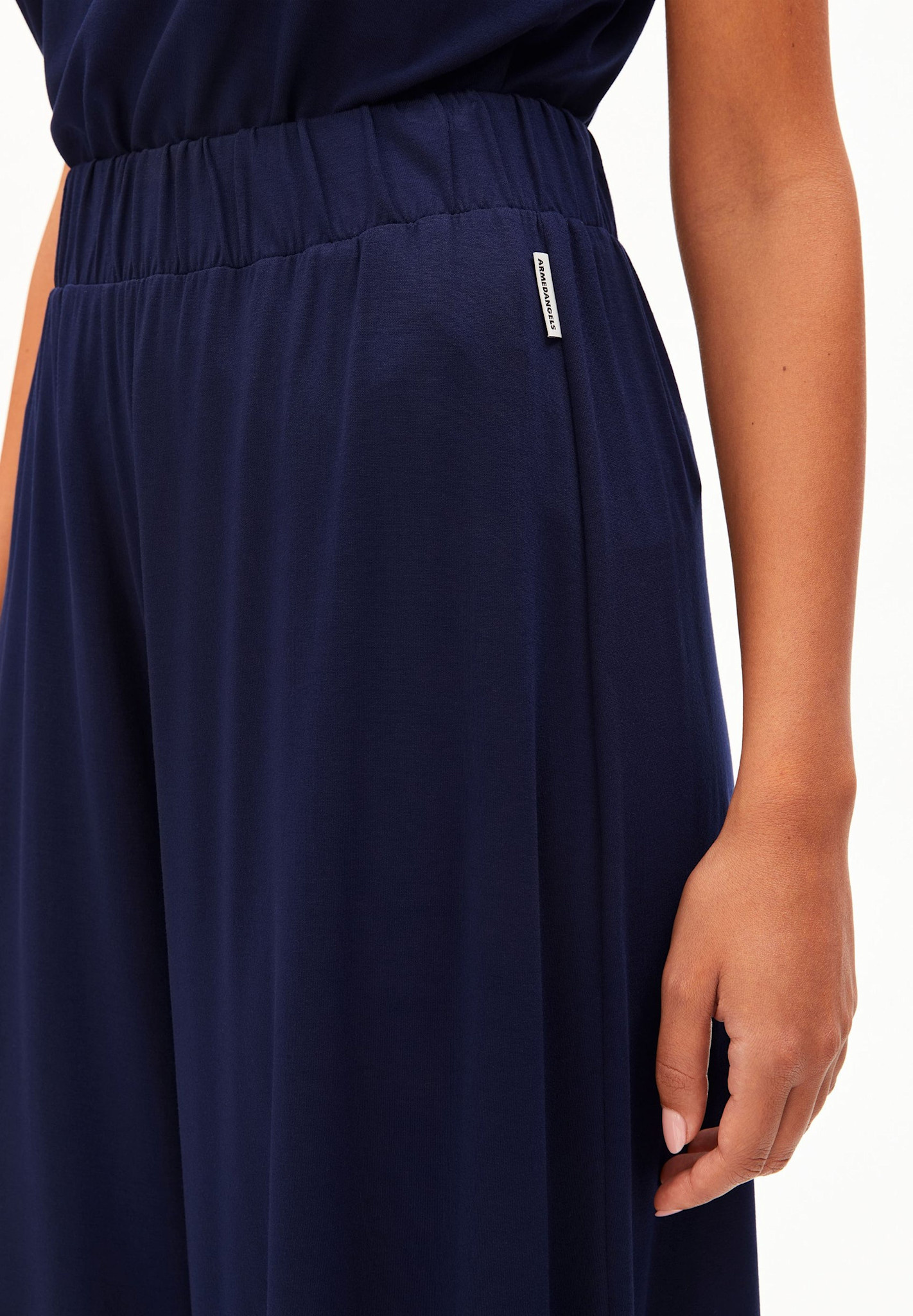 Armedangels Armedangels, Cropped Jersey Pants, tinted navy, L