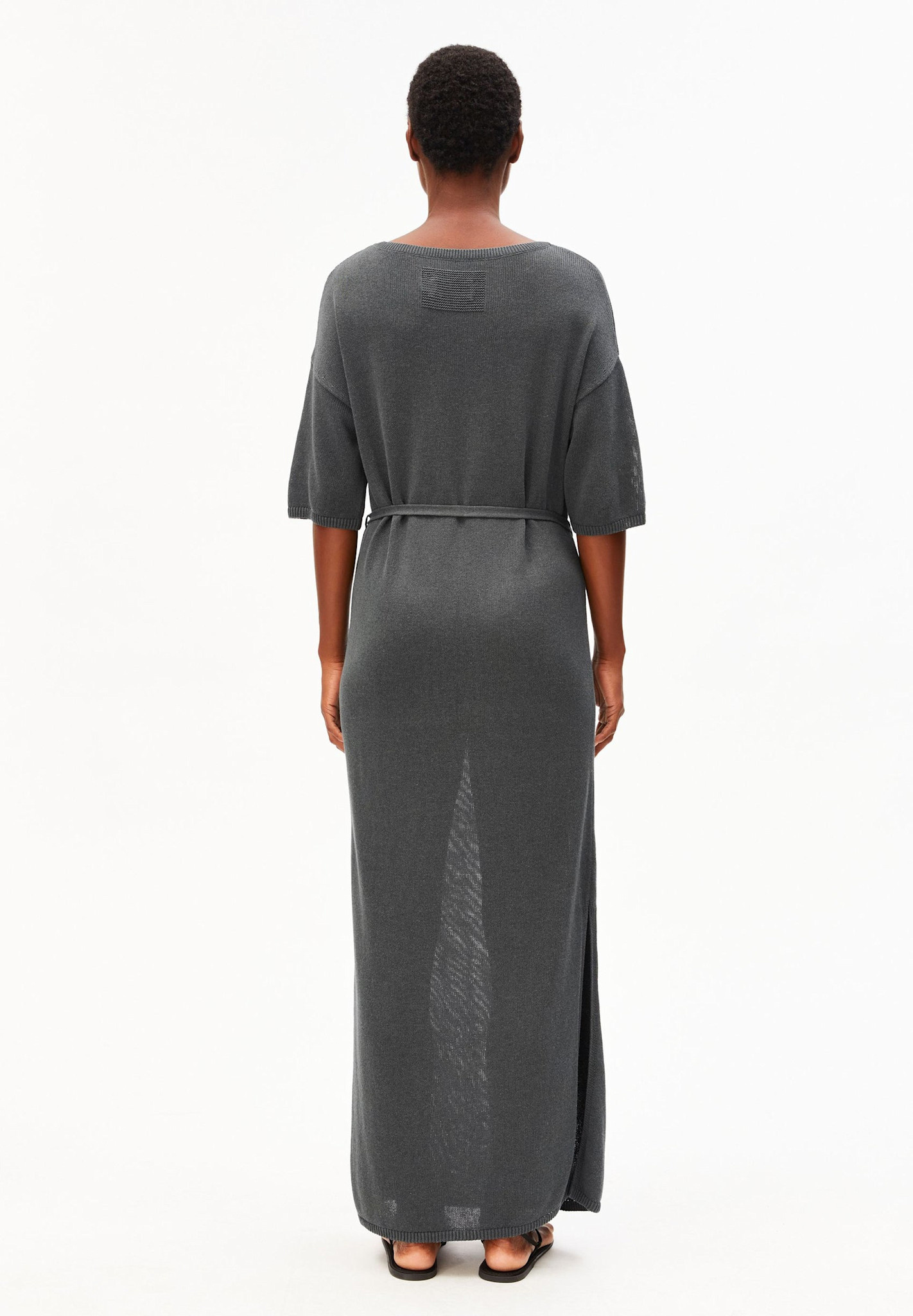 Armedangels Armedangels, Linen Blend Maxi Knit Dress, space steel, L