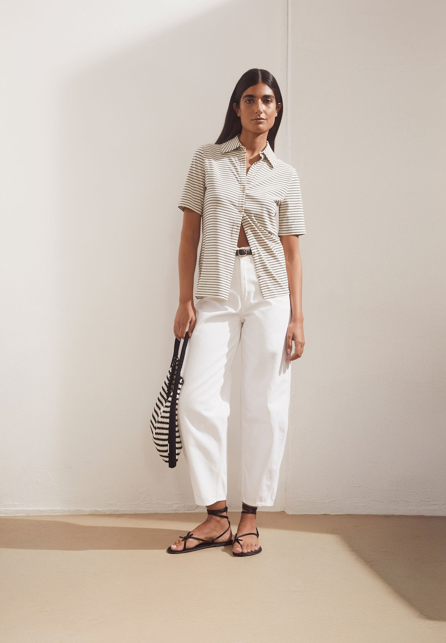 Armedangels Armedangels, Nalitaa Striped Blouse, oatmilk-black, L