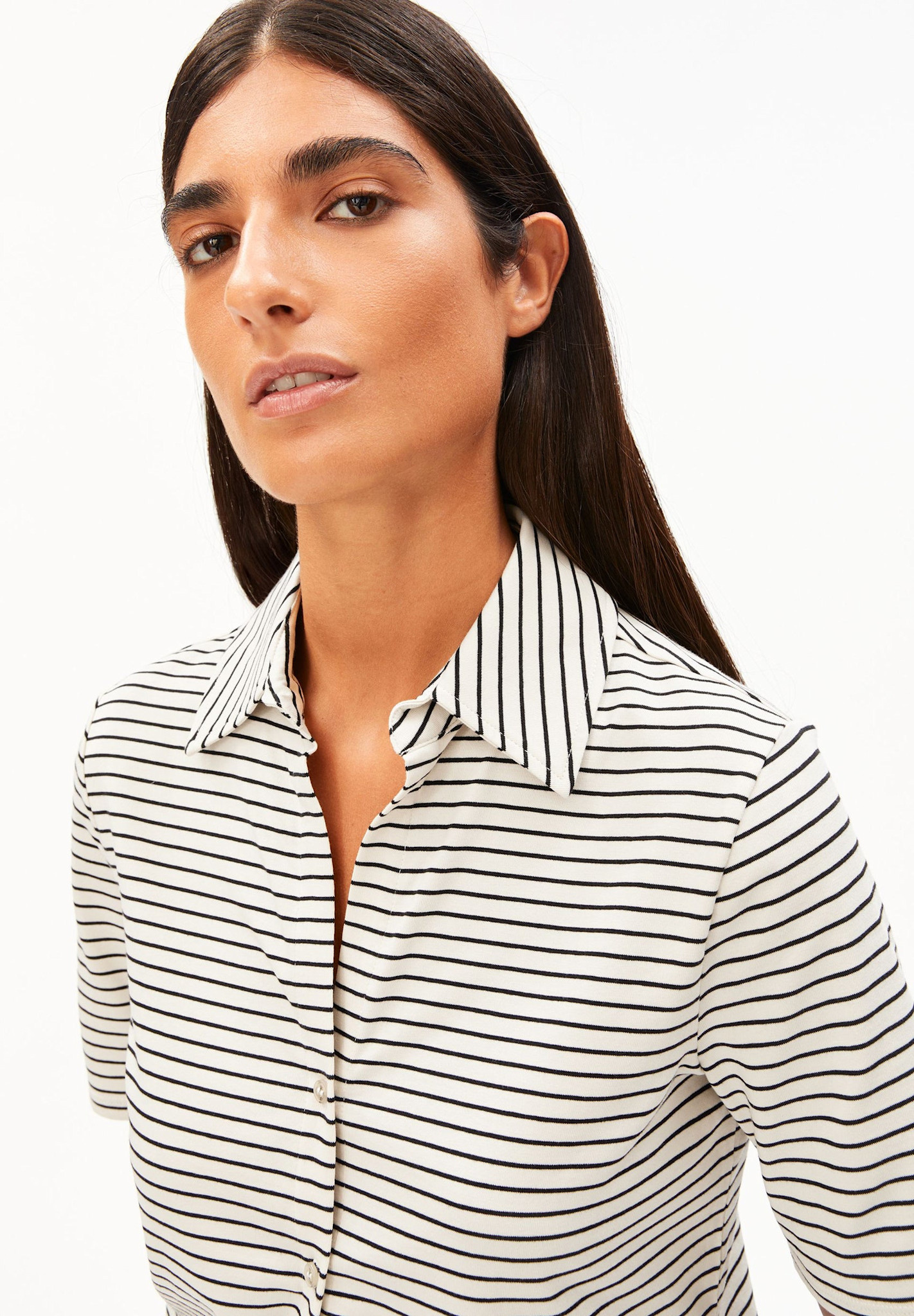 Armedangels Armedangels, Nalitaa Striped Blouse, oatmilk-black, S