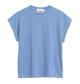 Armedangels Armedangels, Slub Jersey Stripe T-Shirt, oatmilk-dynamo blue, L