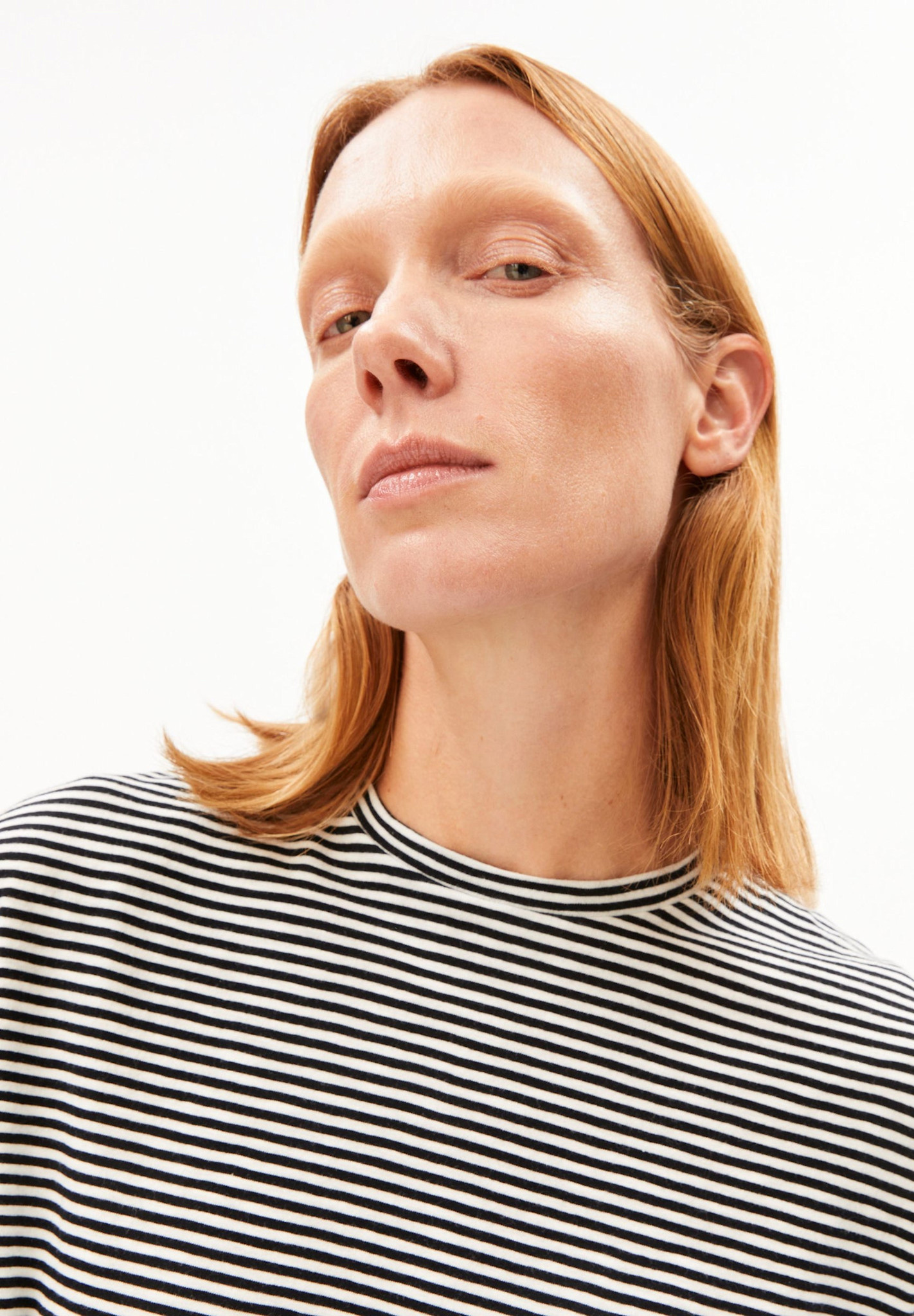 Armedangels Armedangels, Slub Jersey Stripe T-Shirt, black-oatmilk, S