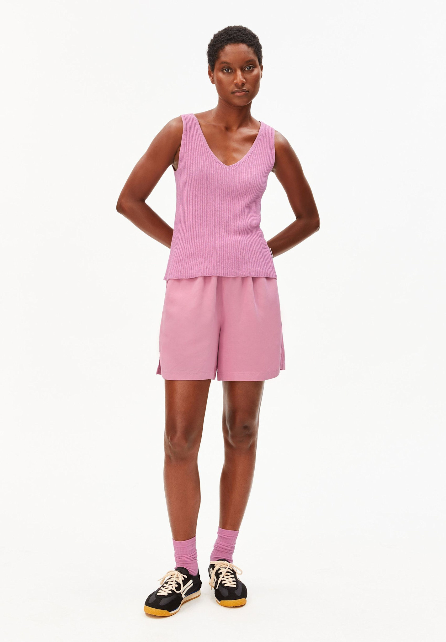 Armedangels Armedangels, Linen Blend Knit Top, washed berry, S