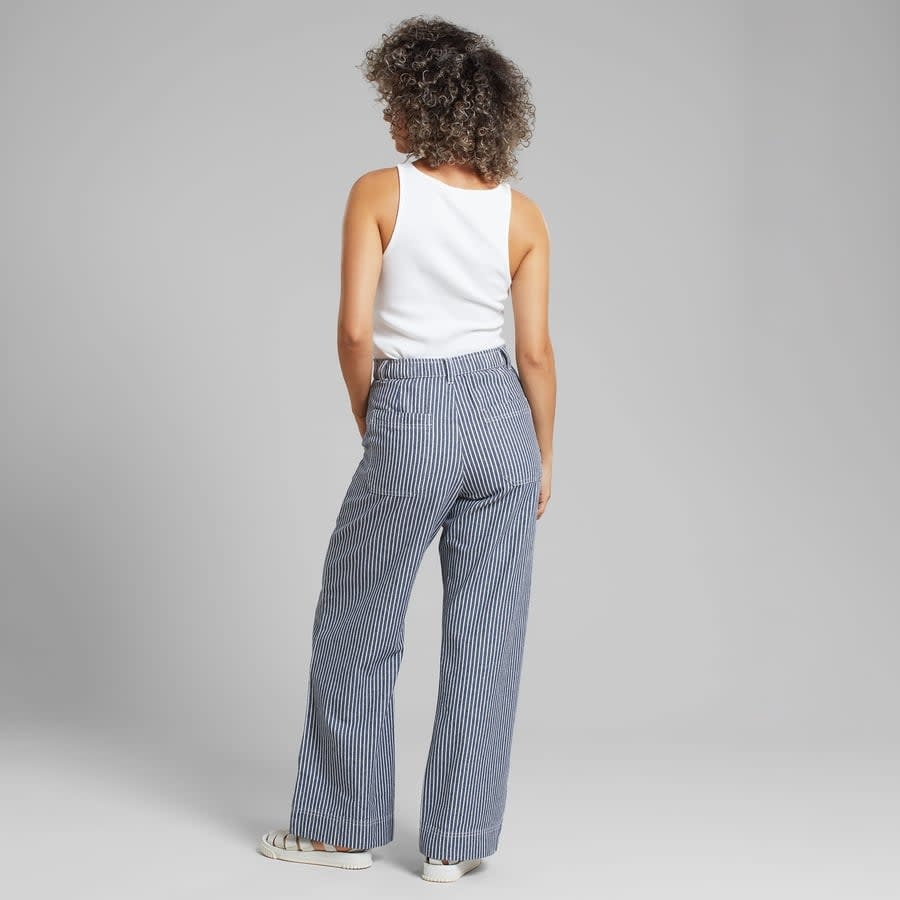 Dedicated Dedicated, Vara Work Stripe, blue, S