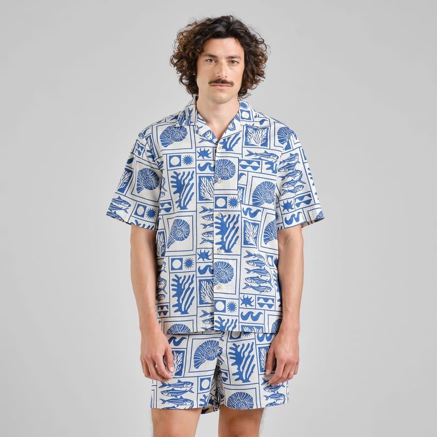 Dedicated Dedicated, Marstrand Ocean Squares, oat white, M