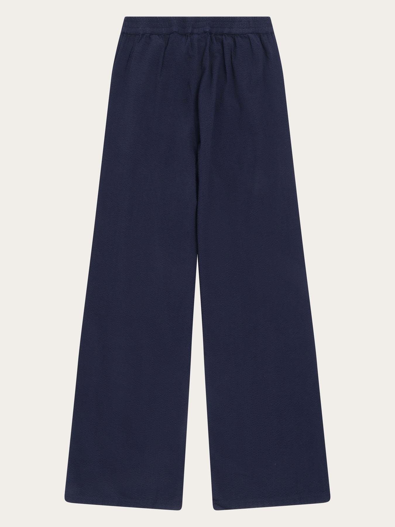 KnowledgeCotton Apparel KnowledgeCotton, Posey Wide Seersucker Pants, night sky, L