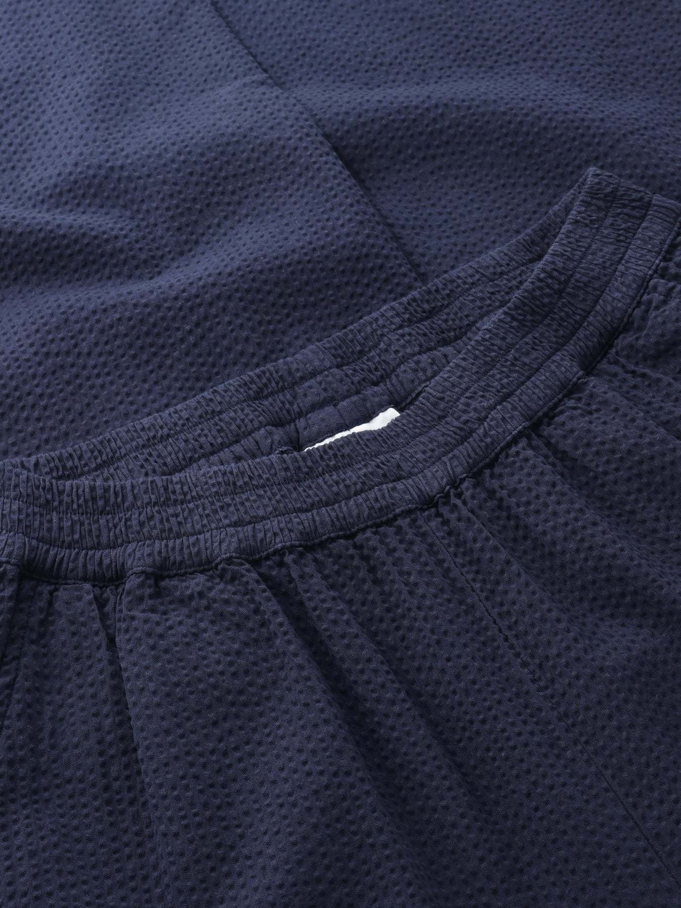 KnowledgeCotton Apparel KnowledgeCotton, Posey Wide Seersucker Pants, night sky, M