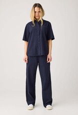 KnowledgeCotton Apparel KnowledgeCotton, Posey Wide Seersucker Pants, night sky, S