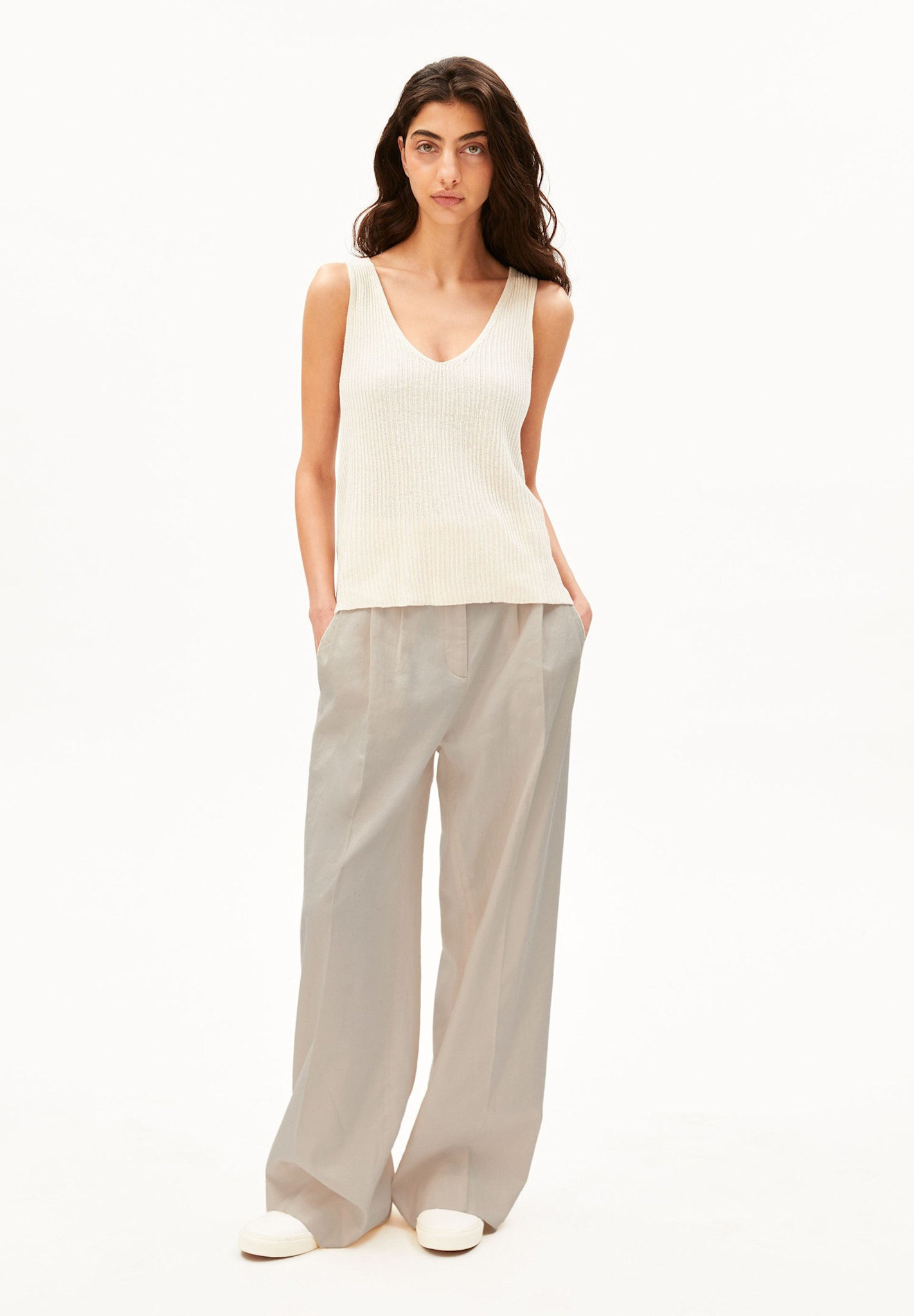 Armedangels Armedangels, Linen Blend Knit Top, undyed, S