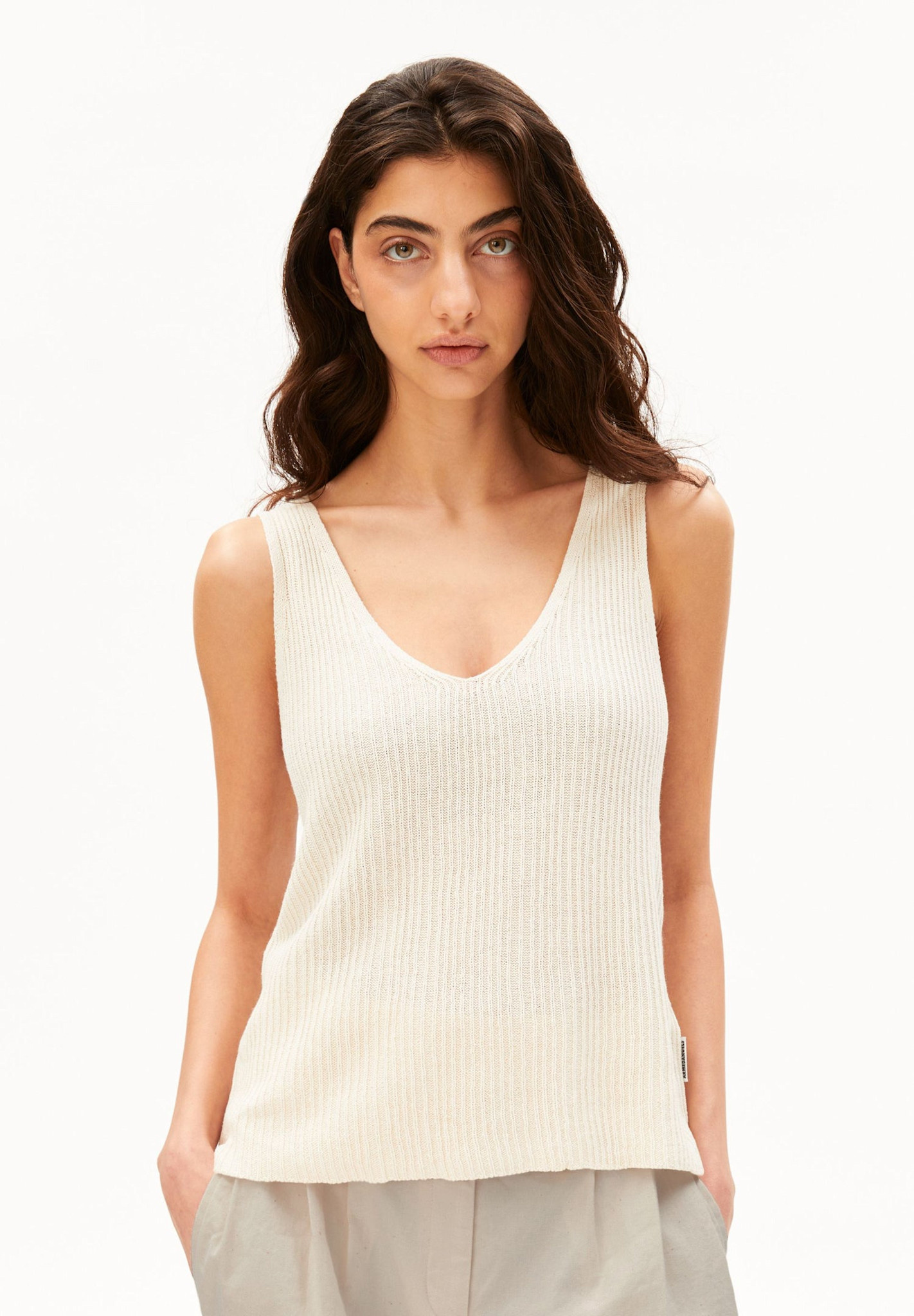 Armedangels Armedangels, Linen Blend Knit Top, undyed, XS