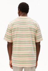 Armedangels Armedangels, Maarkos Stripe, foam-washed berry, XL