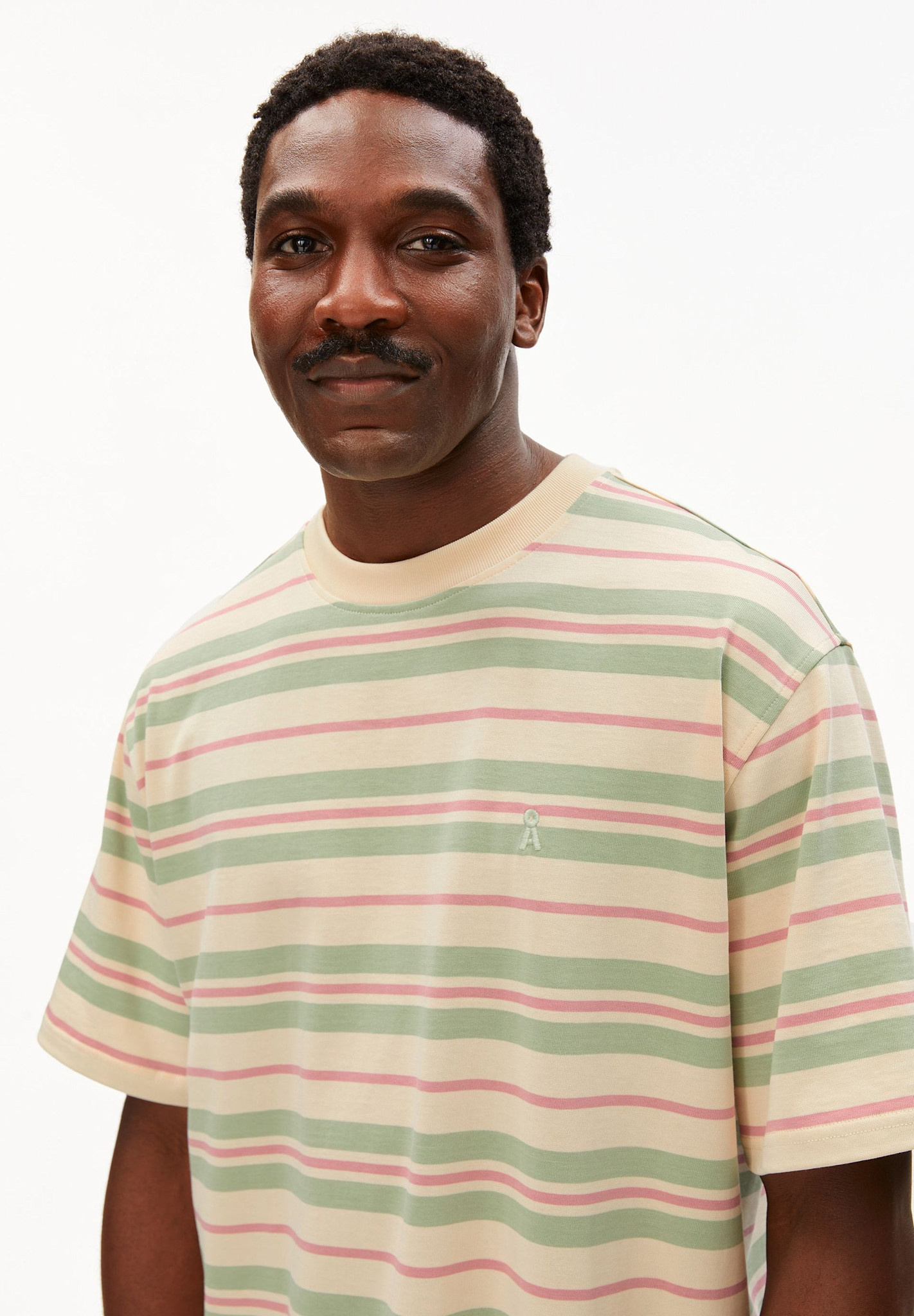 Armedangels Armedangels, Maarkos Stripe, foam-washed berry, L