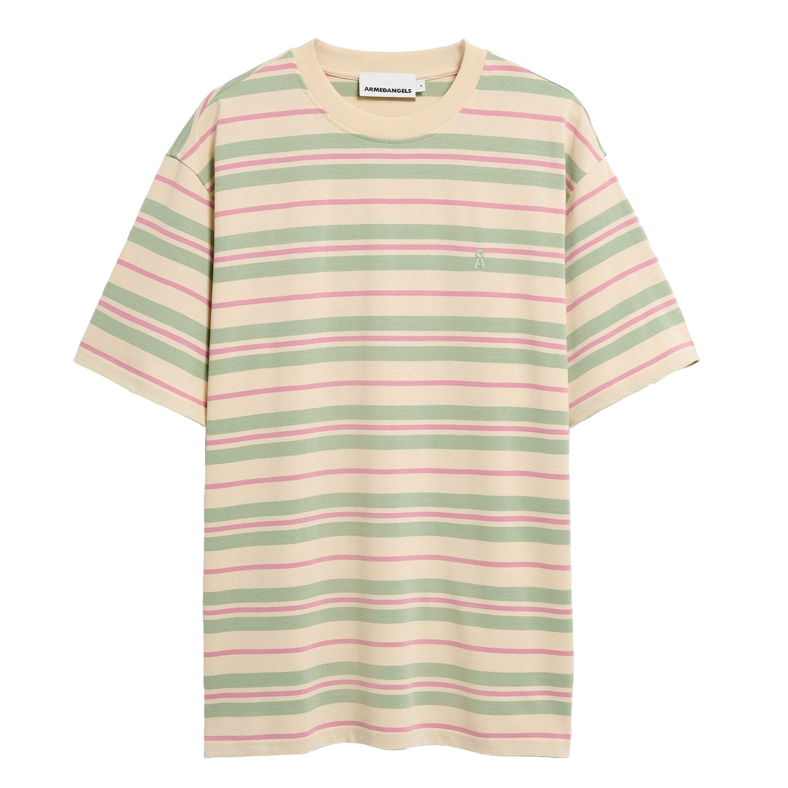 Armedangels Armedangels, Maarkos Stripe, foam-washed berry, S