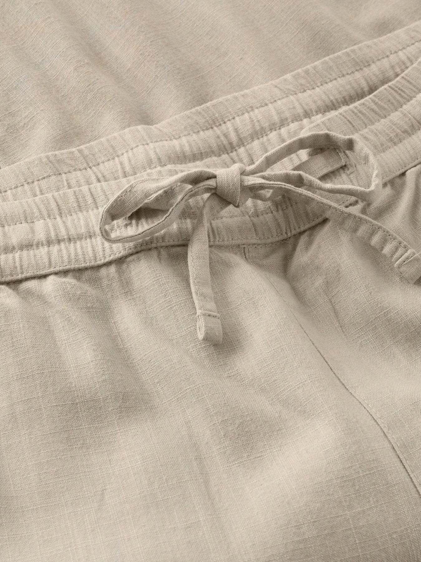 KnowledgeCotton Apparel KnowledgeCotton, Tim Tapered Linen, light feather grey, L