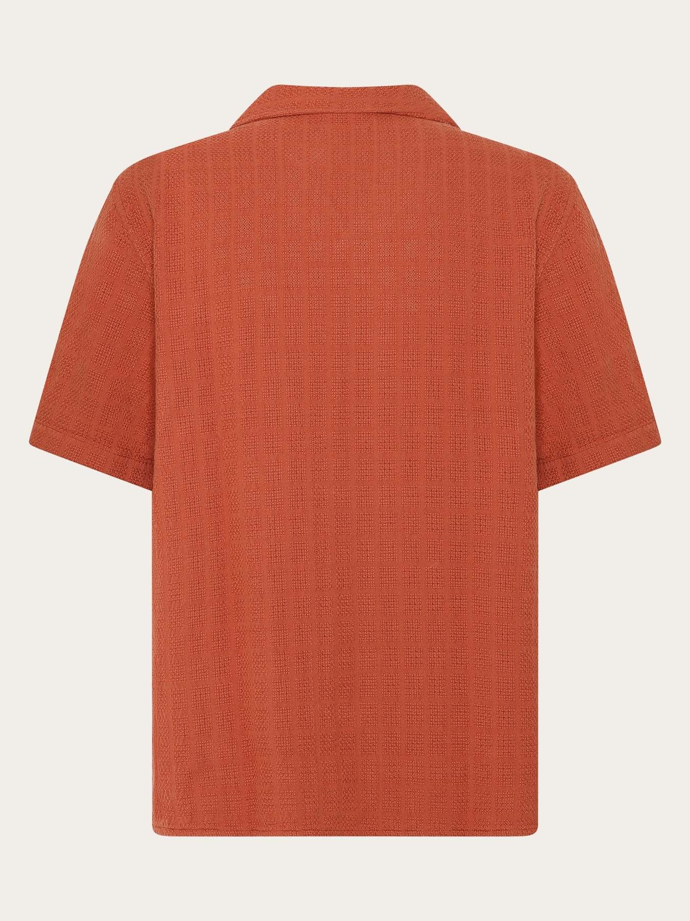 KnowledgeCotton Apparel KnowledgeCotton, Structure SS, burnt brick, XL