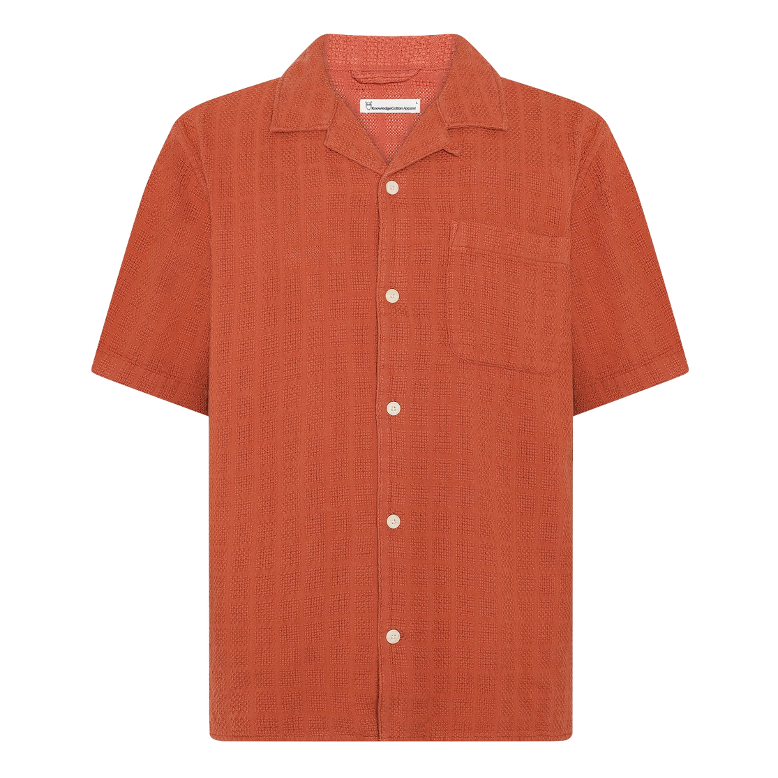 KnowledgeCotton Apparel KnowledgeCotton, Structure SS, burnt brick, L
