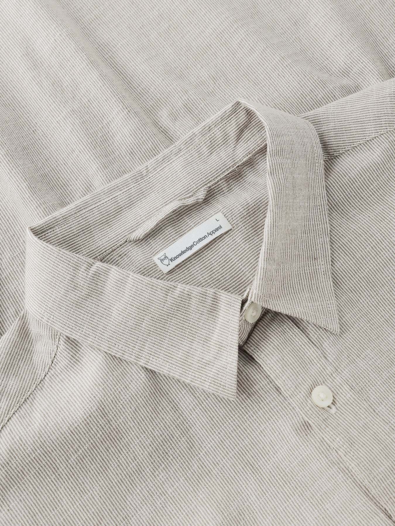 KnowledgeCotton Apparel KnowledgeCotton, Dune Reg Stripe, green, M