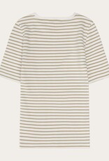 KnowledgeCotton Apparel KnowledgeCotton, Rib T-shirt, creme stripe, M