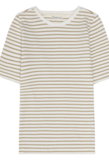 KnowledgeCotton Apparel KnowledgeCotton, Rib T-shirt, creme stripe, XS