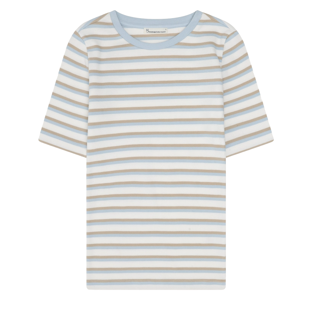 KnowledgeCotton Apparel KnowledgeCotton, Rib T-shirt, multi stripe, XS