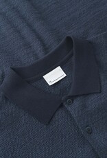 KnowledgeCotton Apparel KnowledgeCotton, Knitted Polo, night sky, XL