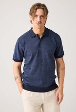 KnowledgeCotton Apparel KnowledgeCotton, Knitted Polo, night sky, L