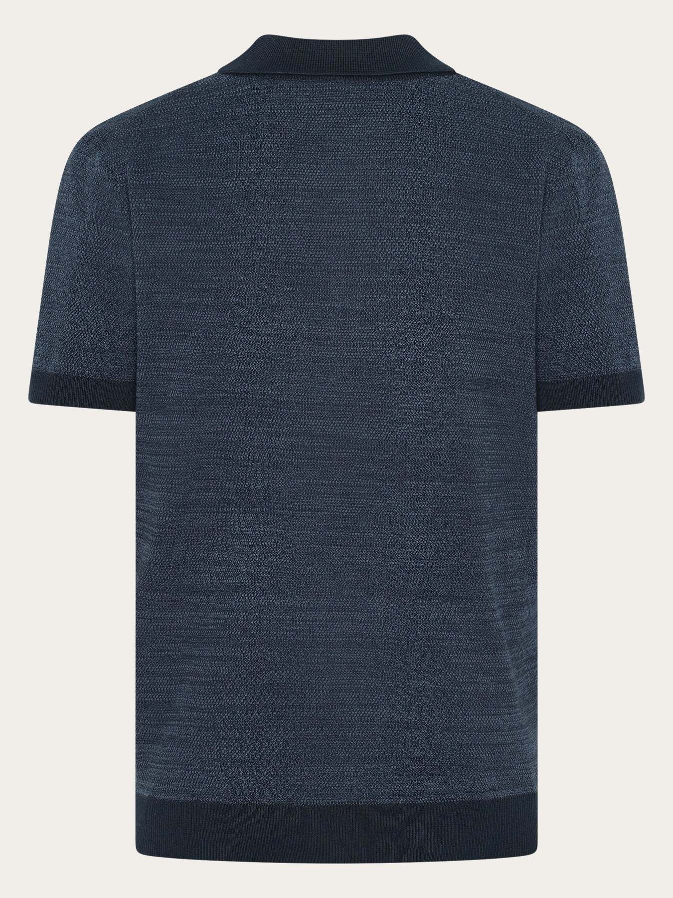 KnowledgeCotton Apparel KnowledgeCotton, Knitted Polo, night sky, S