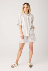 KnowledgeCotton Apparel KnowledgeCotton, Posey Wide Seersucker Shorts, multi stripe, M