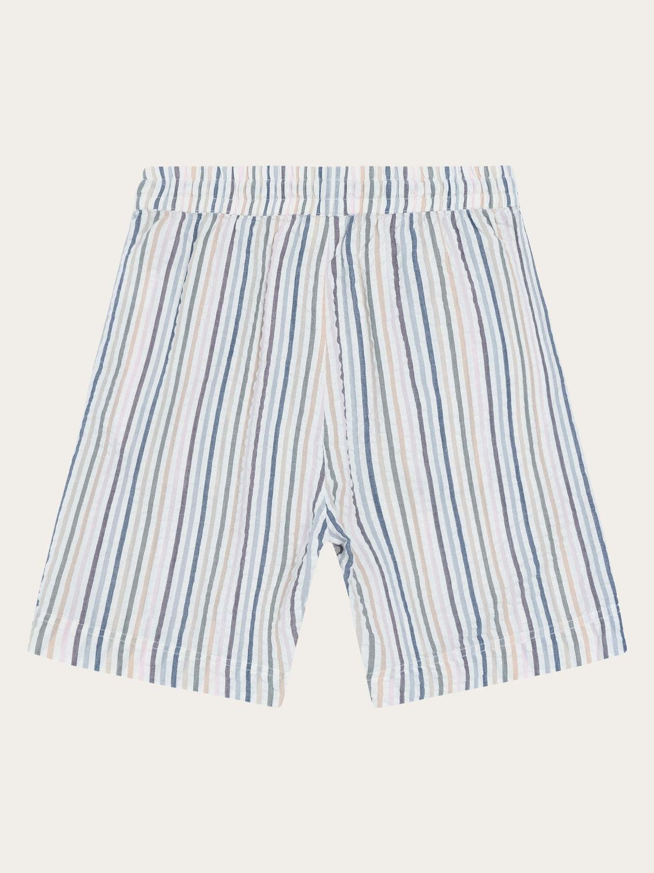 KnowledgeCotton Apparel KnowledgeCotton, Posey Wide Seersucker Shorts, multi stripe, S