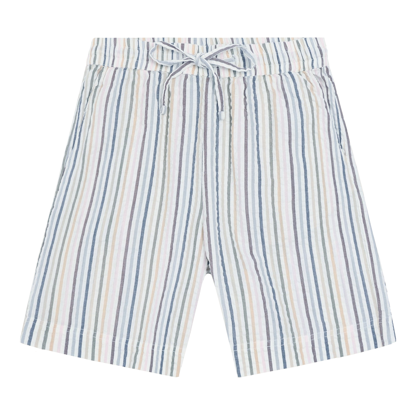 KnowledgeCotton Apparel KnowledgeCotton, Posey Wide Seersucker Shorts, multi stripe, XS