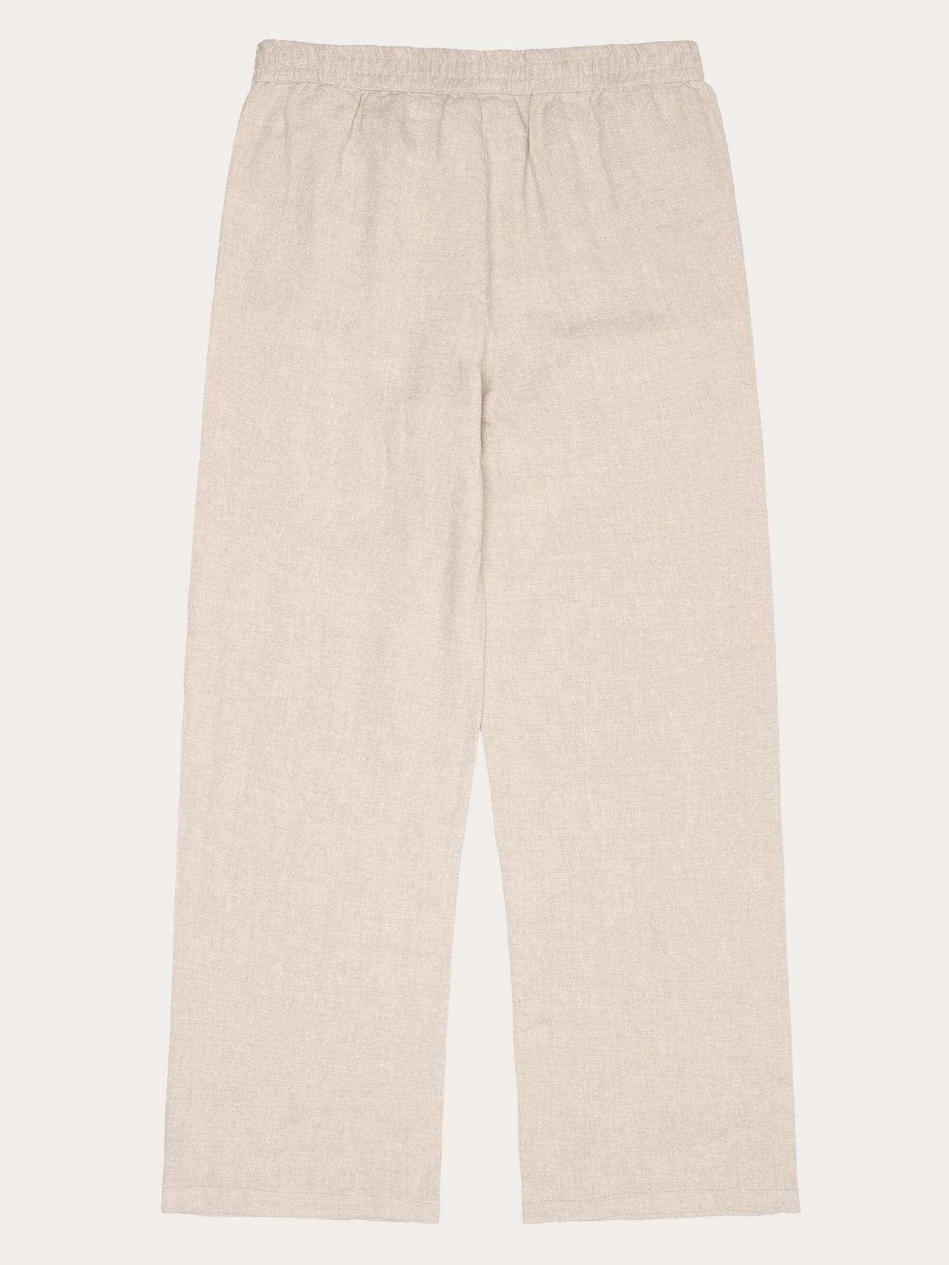 KnowledgeCotton Apparel KnowledgeCotton, Posey Wide Linen Pants, light feather grey, M