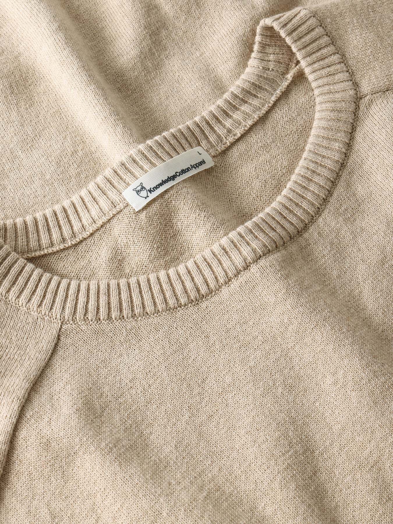 KnowledgeCotton Apparel KnowledgeCotton, Cashmere Crew, light feather grey, XL